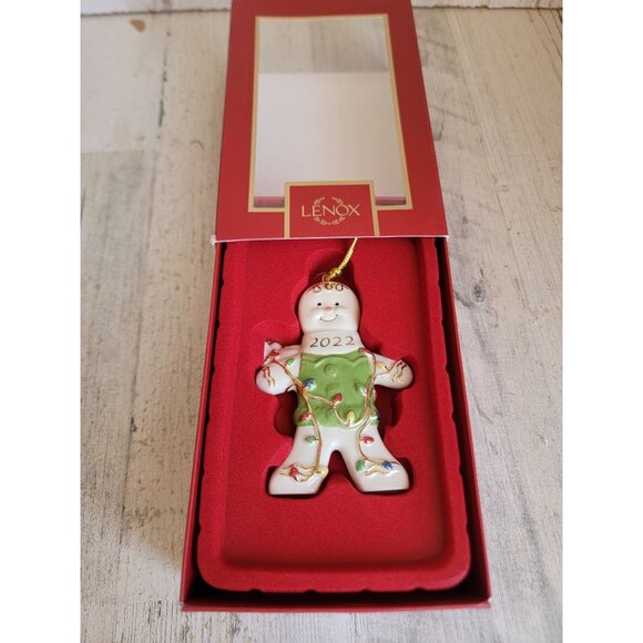 Lenox gingerbread ornament xmas cookie string‎ light - Picture 1 of 5